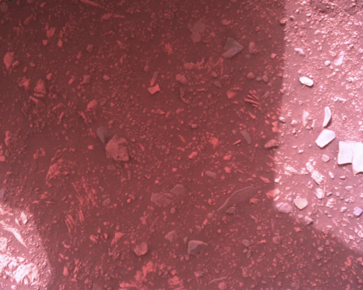 This image was taken by EDL_RDCAM onboard NASA's Mars rover Perseverance on Sol 458