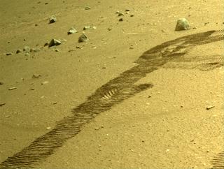 View image taken on Mars, Mars Perseverance Sol 460: Left Navigation Camera (Navcam)