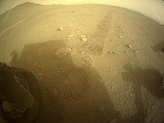 View image taken on Mars, Mars Perseverance Sol 460: Rear Left Hazard Avoidance Camera (Hazcam)