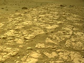 View image taken on Mars, Mars Perseverance Sol 461: Front Left Hazard Avoidance Camera (Hazcam)