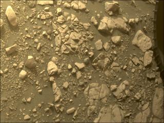 View image taken on Mars, Mars Perseverance Sol 463: Front Left Hazard Avoidance Camera (Hazcam)