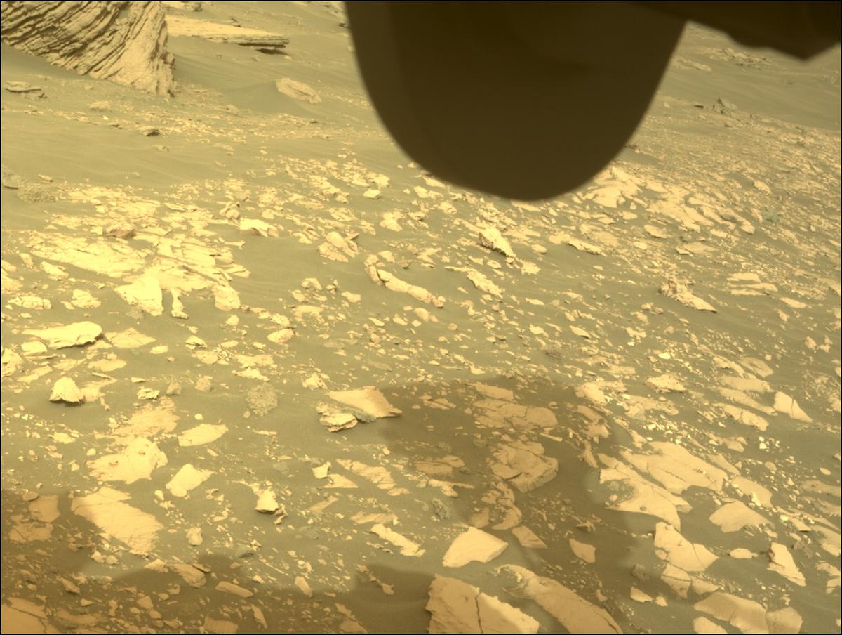 This image was taken by FRONT_HAZCAM_RIGHT_A onboard NASA's Mars rover Perseverance on Sol 464