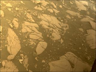 View image taken on Mars, Mars Perseverance Sol 470: Front Left Hazard Avoidance Camera (Hazcam)
