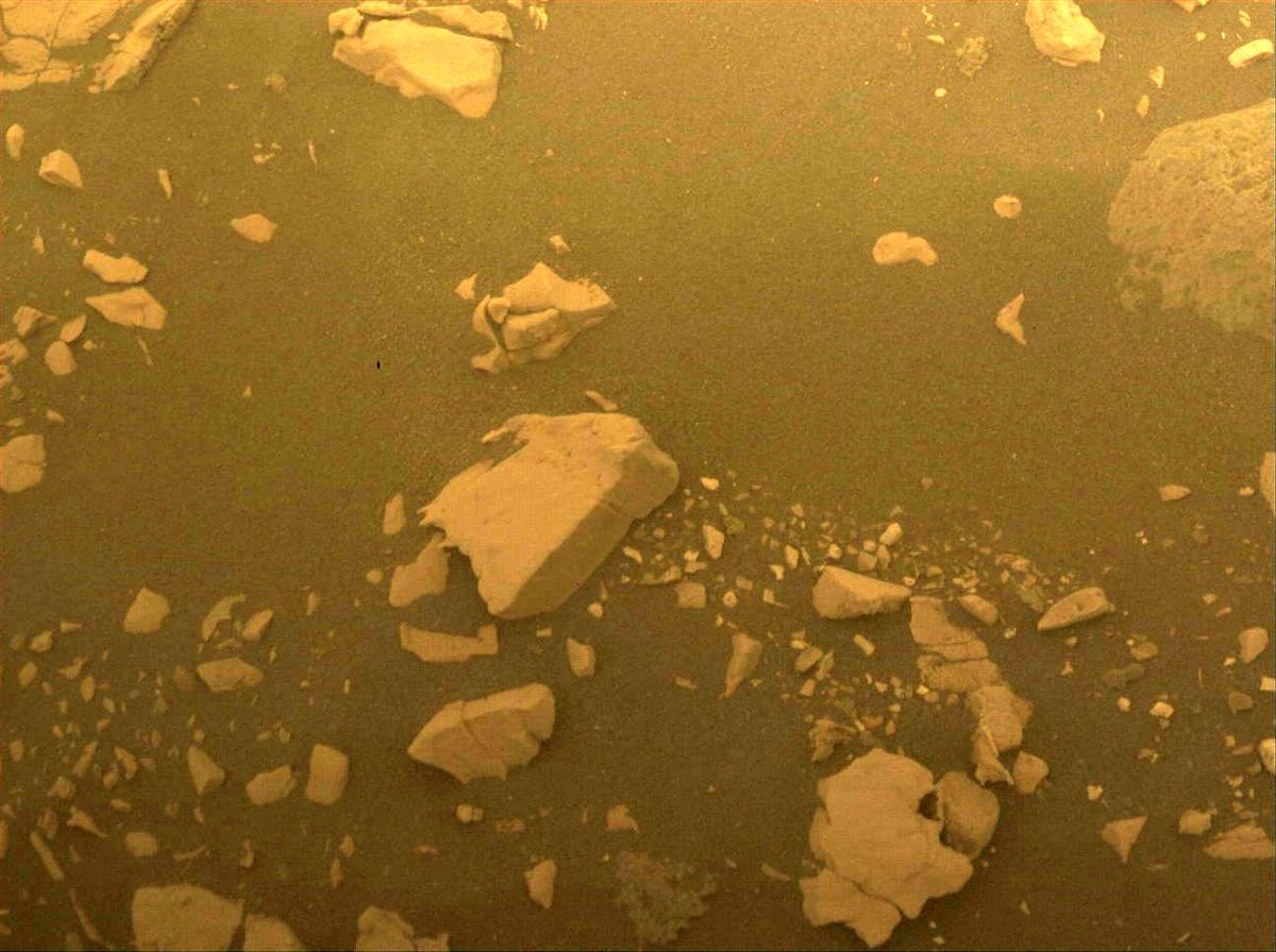 This image was taken by FRONT_HAZCAM_LEFT_A onboard NASA's Mars rover Perseverance on Sol 471