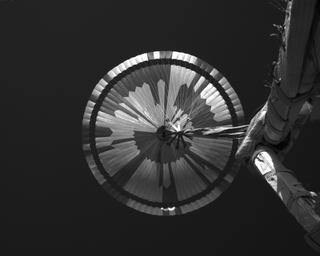 View image taken on Mars, Mars Perseverance Sol 475: Parachute Up-Look Camera B
