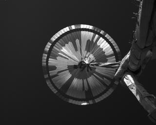 View image taken on Mars, Mars Perseverance Sol 475: Parachute Up-Look Camera B