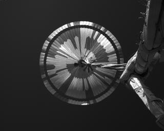 View image taken on Mars, Mars Perseverance Sol 475: Parachute Up-Look Camera B