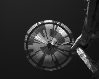 View image taken on Mars, Mars Perseverance Sol 475: Parachute Up-Look Camera B