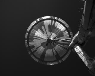 View image taken on Mars, Mars Perseverance Sol 475: Parachute Up-Look Camera B