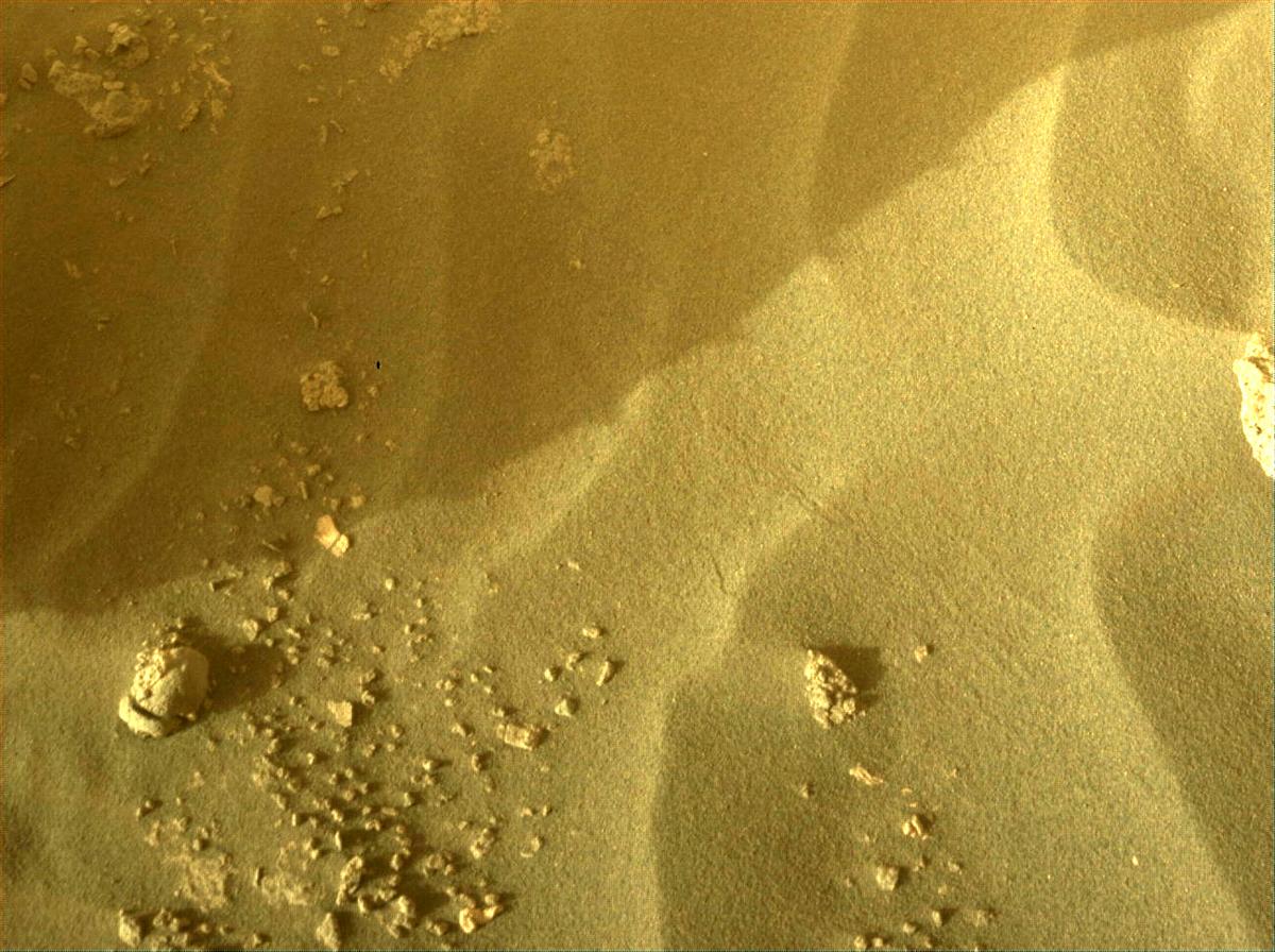 This image was taken by FRONT_HAZCAM_LEFT_A onboard NASA's Mars rover Perseverance on Sol 477