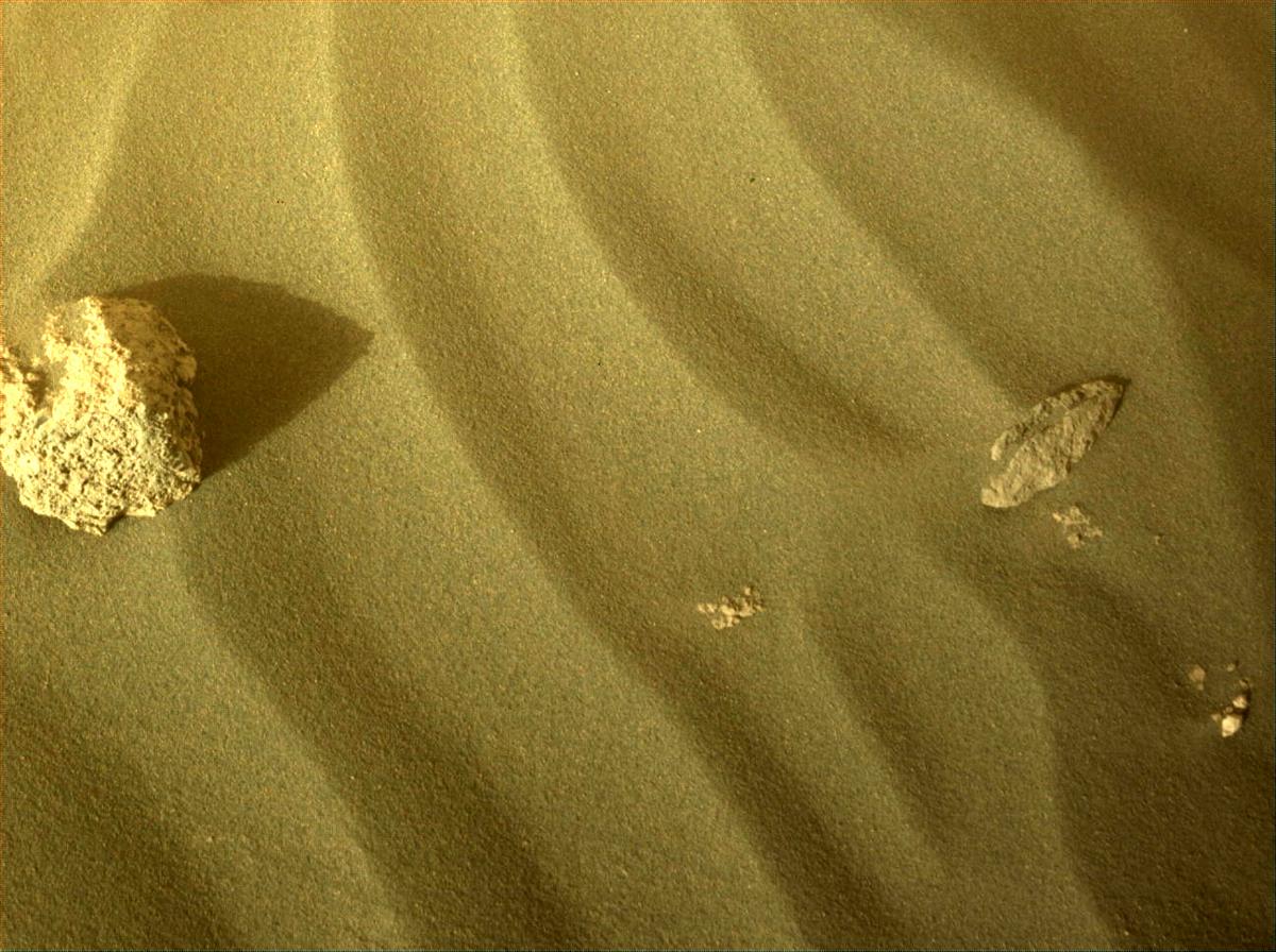 This image was taken by FRONT_HAZCAM_LEFT_A onboard NASA's Mars rover Perseverance on Sol 477