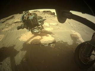 View image taken on Mars, Mars Perseverance Sol 480: Front Right Hazard Avoidance Camera (Hazcam)