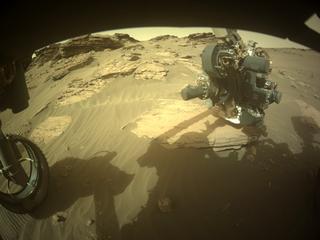 View image taken on Mars, Mars Perseverance Sol 481: Front Left Hazard Avoidance Camera (Hazcam)