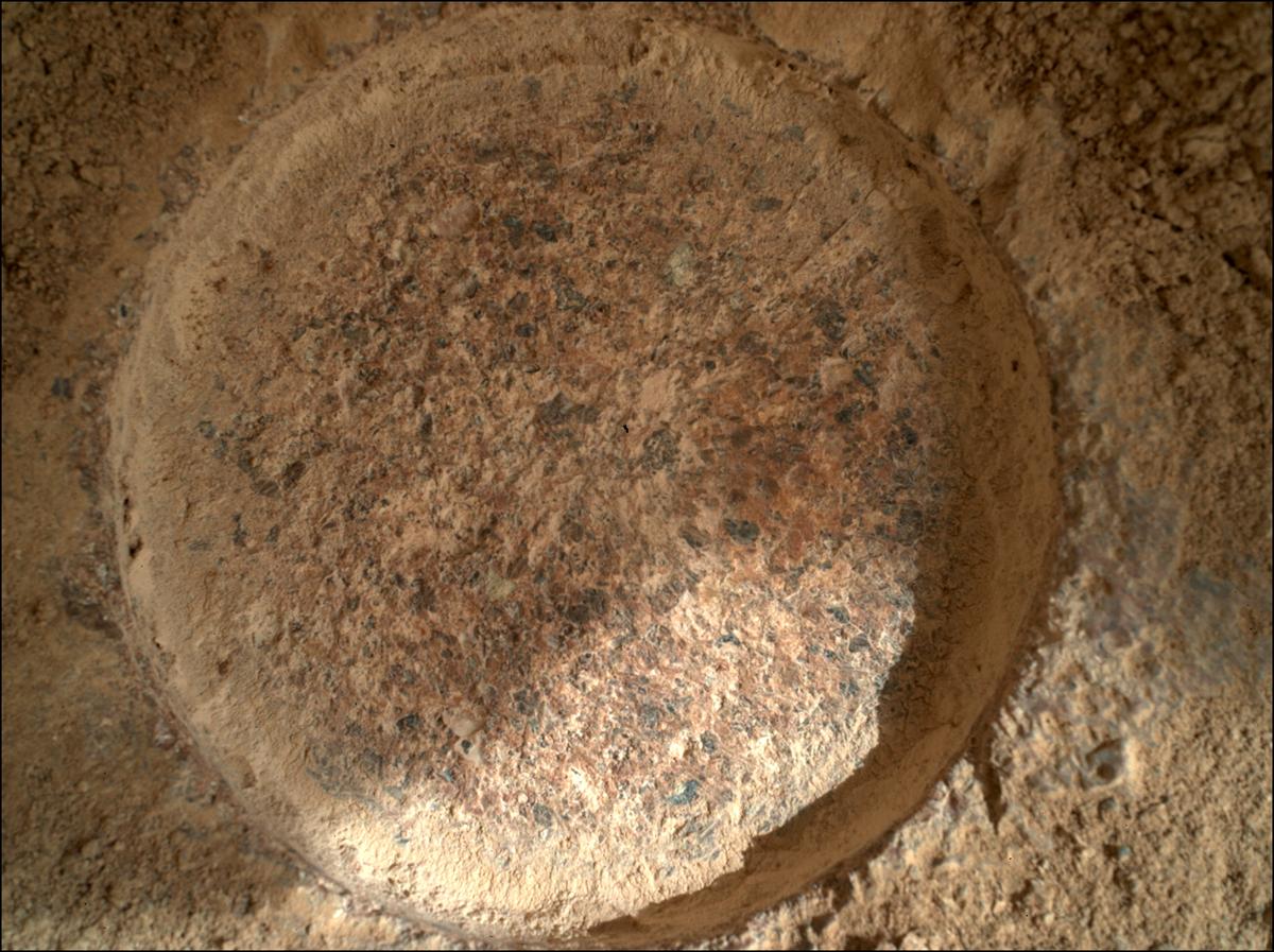This image was taken by SHERLOC_WATSON onboard NASA's Mars rover Perseverance on Sol 482