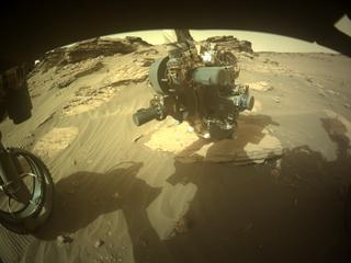 View image taken on Mars, Mars Perseverance Sol 484: Front Left Hazard Avoidance Camera (Hazcam)