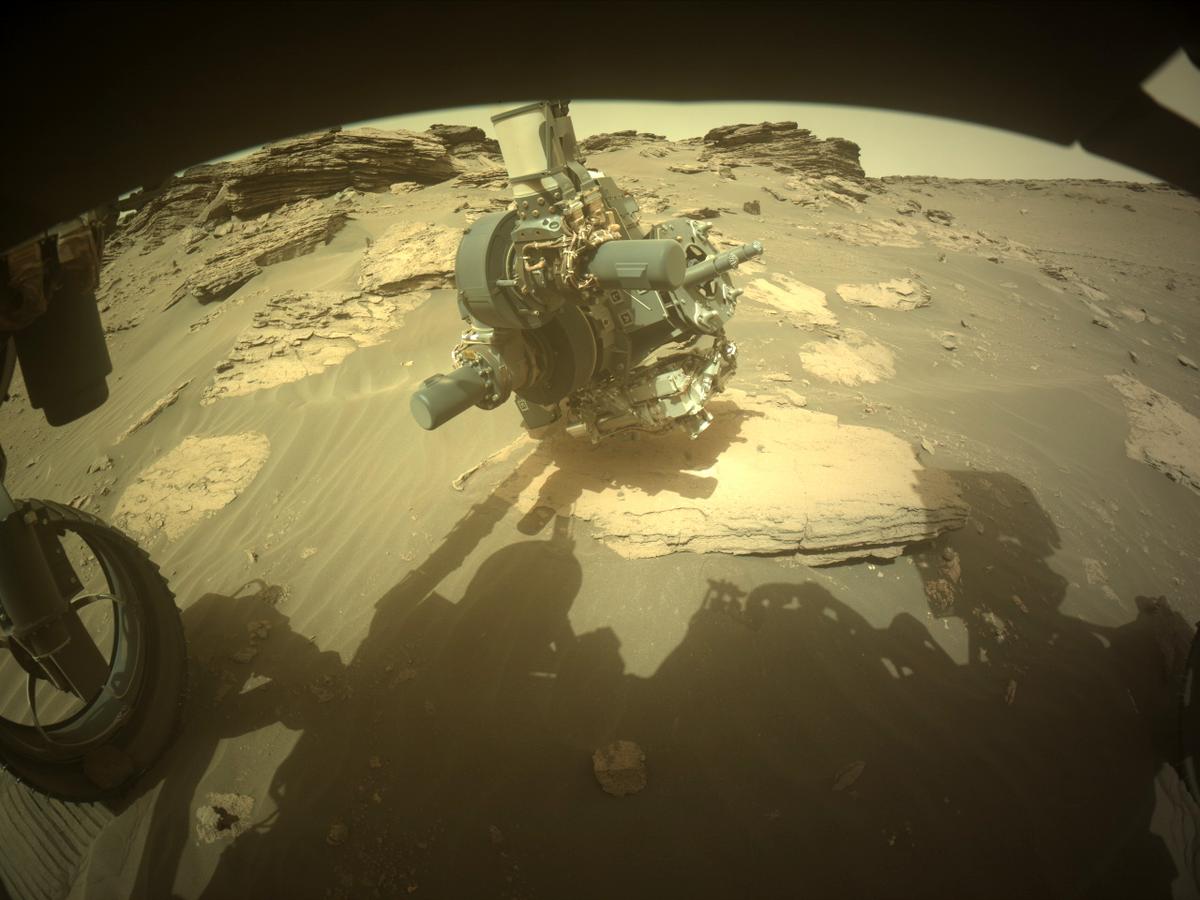 This image was taken by FRONT_HAZCAM_LEFT_A onboard NASA's Mars rover Perseverance on Sol 485