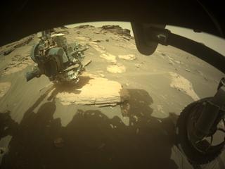 View image taken on Mars, Mars Perseverance Sol 485: Front Right Hazard Avoidance Camera (Hazcam)