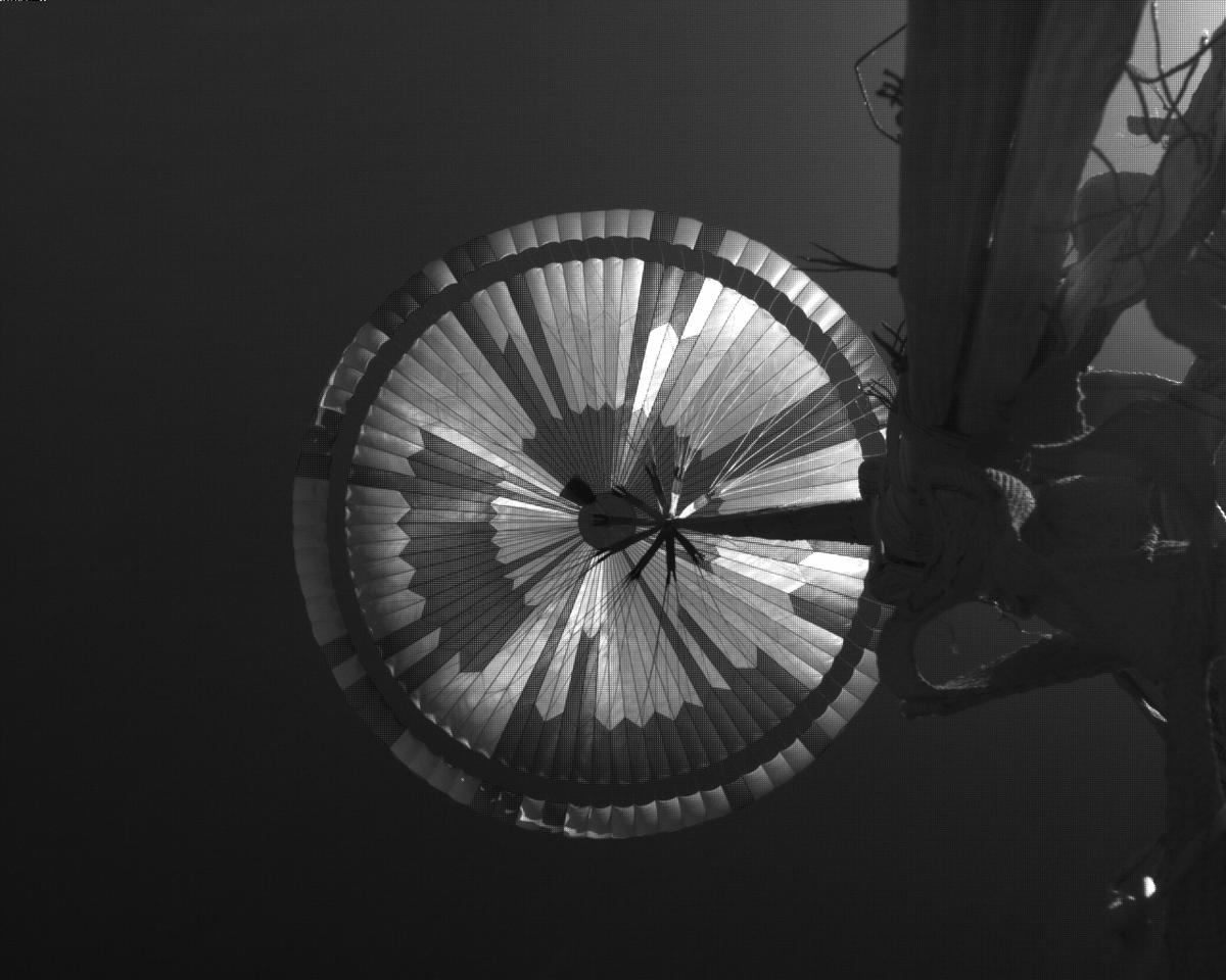 This image was taken by EDL_PUCAM1 onboard NASA's Mars rover Perseverance on Sol 486