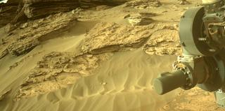 View image taken on Mars, Mars Perseverance Sol 490: Front Left Hazard Avoidance Camera (Hazcam)