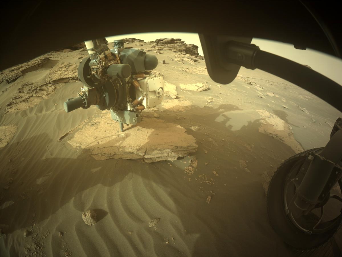 This image was taken by FRONT_HAZCAM_RIGHT_A onboard NASA's Mars rover Perseverance on Sol 490