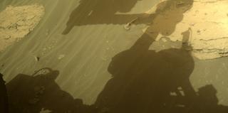 View image taken on Mars, Mars Perseverance Sol 494: Front Left Hazard Avoidance Camera (Hazcam)