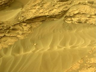 View image taken on Mars, Mars Perseverance Sol 495: Front Left Hazard Avoidance Camera (Hazcam)
