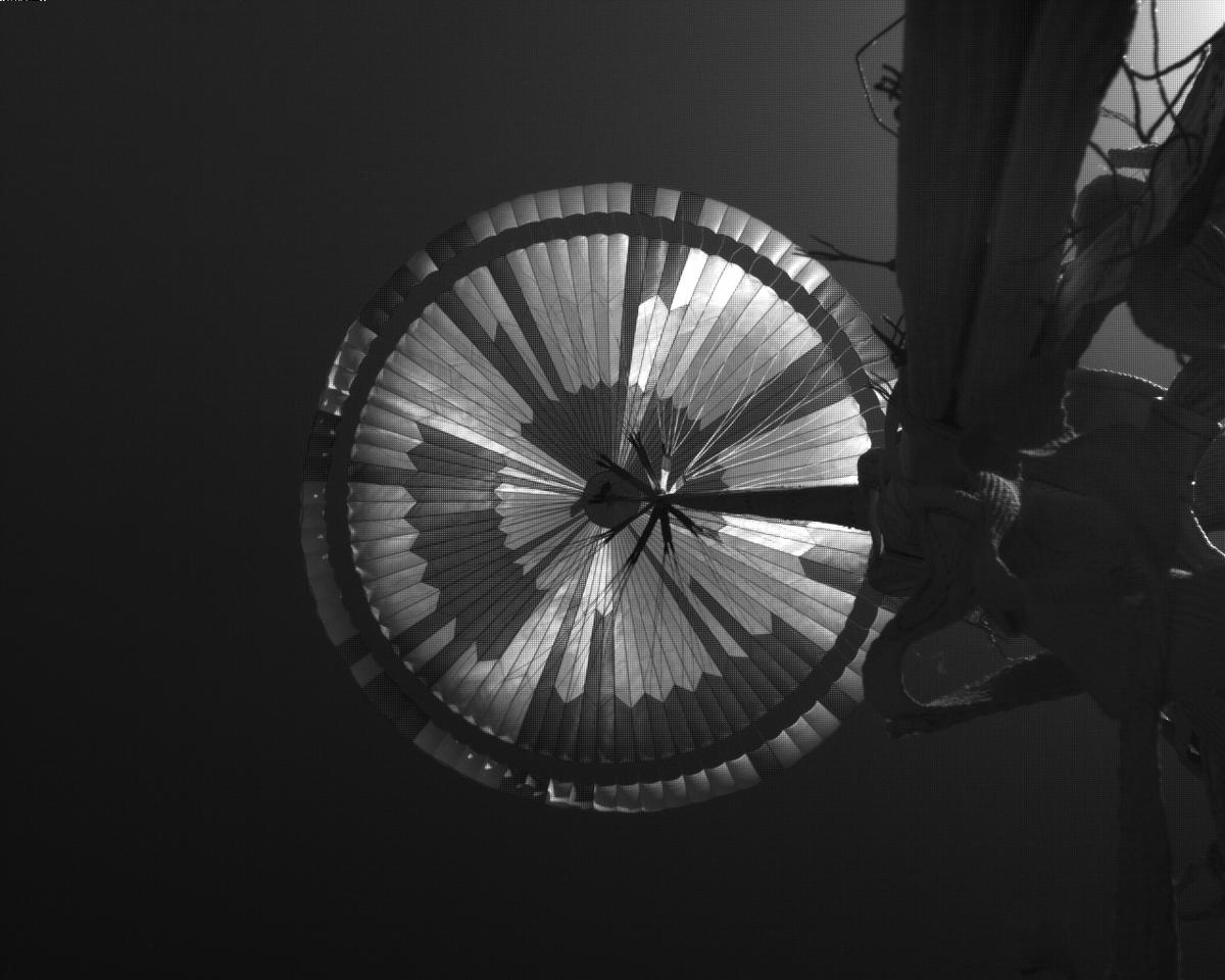 This image was taken by EDL_PUCAM1 onboard NASA's Mars rover Perseverance on Sol 497