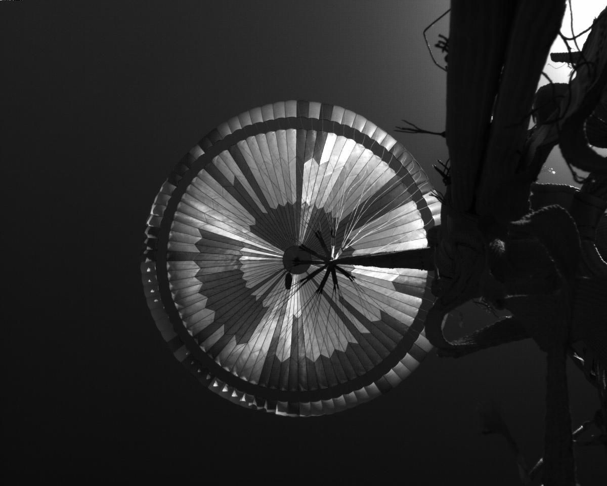 This image was taken by EDL_PUCAM1 onboard NASA's Mars rover Perseverance on Sol 497