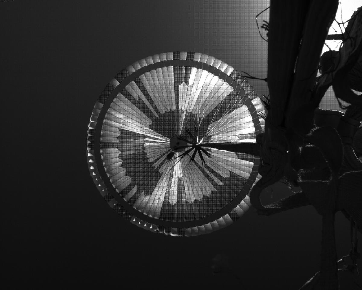 This image was taken by EDL_PUCAM1 onboard NASA's Mars rover Perseverance on Sol 497