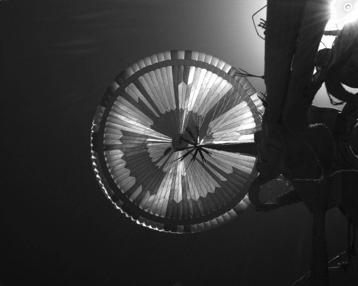 This image was taken by EDL_PUCAM1 onboard NASA's Mars rover Perseverance on Sol 497