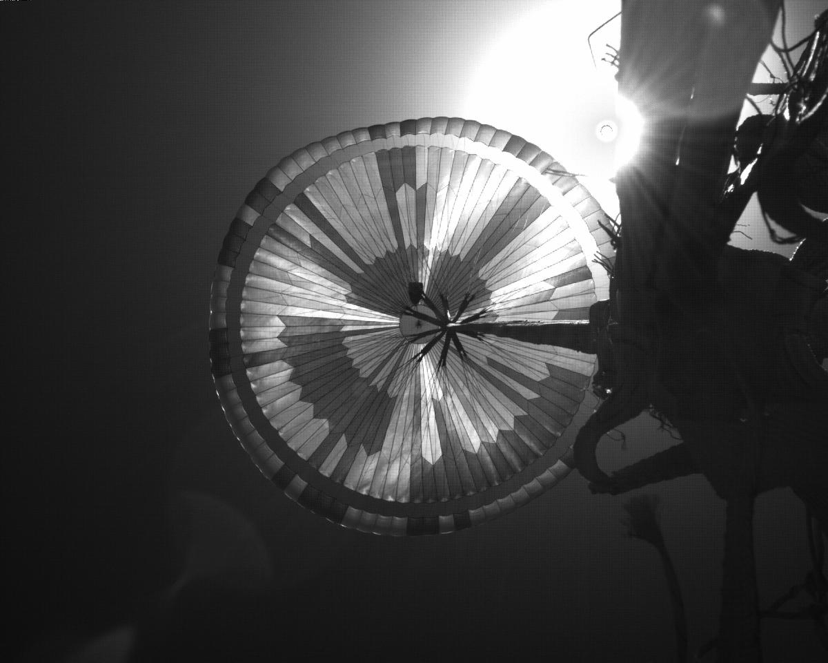 This image was taken by EDL_PUCAM1 onboard NASA's Mars rover Perseverance on Sol 497