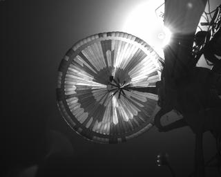 View image taken on Mars, Mars Perseverance Sol 497: Parachute Up-Look Camera A