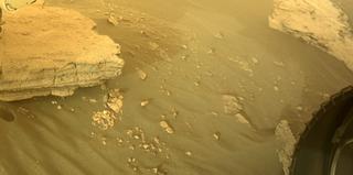 View image taken on Mars, Mars Perseverance Sol 499: Front Right Hazard Avoidance Camera (Hazcam)