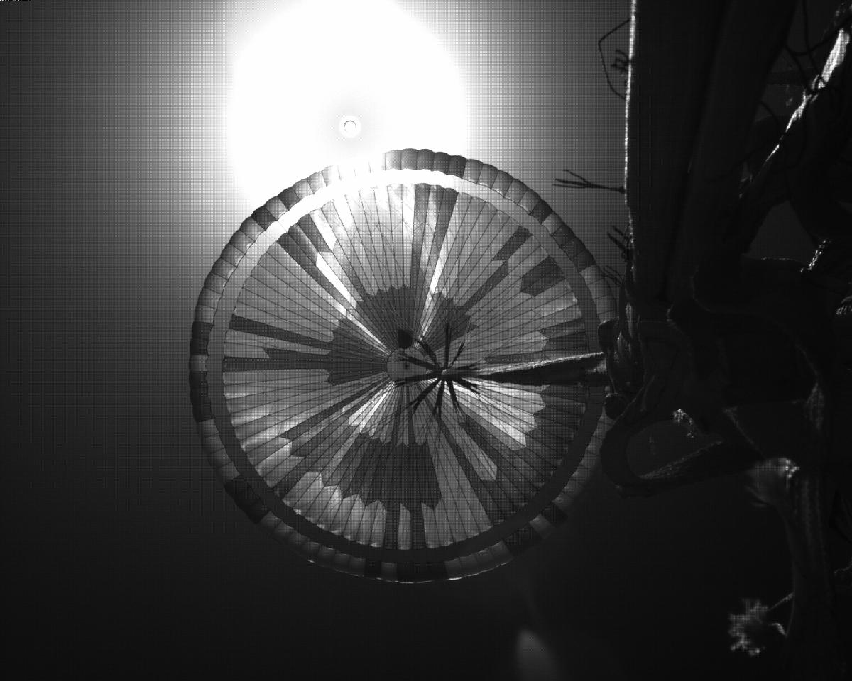 This image was taken by EDL_PUCAM1 onboard NASA's Mars rover Perseverance on Sol 501