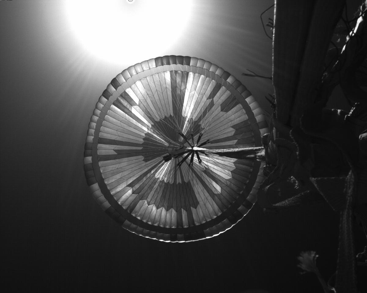 This image was taken by EDL_PUCAM1 onboard NASA's Mars rover Perseverance on Sol 501