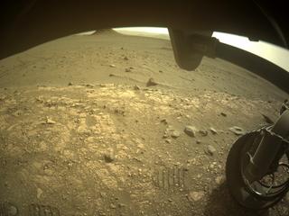 View image taken on Mars, Mars Perseverance Sol 501: Front Right Hazard Avoidance Camera (Hazcam)