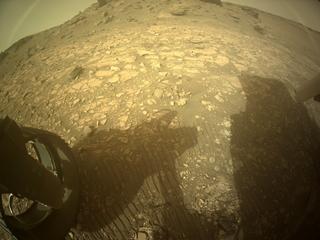 View image taken on Mars, Mars Perseverance Sol 501: Rear Left Hazard Avoidance Camera (Hazcam)