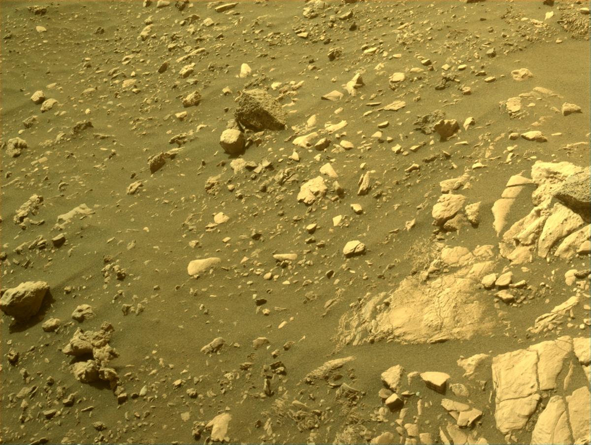 This image was taken by FRONT_HAZCAM_LEFT_A onboard NASA's Mars rover Perseverance on Sol 502