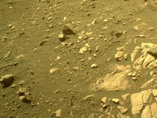 View image taken on Mars, Mars Perseverance Sol 502: Front Left Hazard Avoidance Camera (Hazcam)