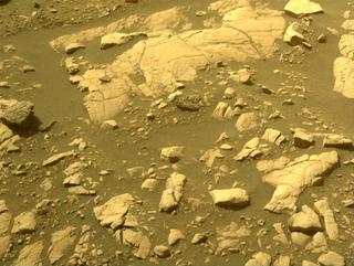 View image taken on Mars, Mars Perseverance Sol 502: Front Right Hazard Avoidance Camera (Hazcam)