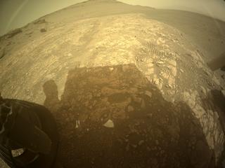 View image taken on Mars, Mars Perseverance Sol 502: Rear Left Hazard Avoidance Camera (Hazcam)