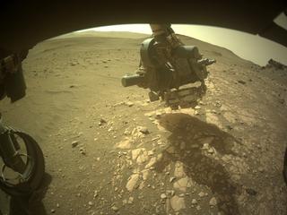 View image taken on Mars, Mars Perseverance Sol 503: Front Left Hazard Avoidance Camera (Hazcam)