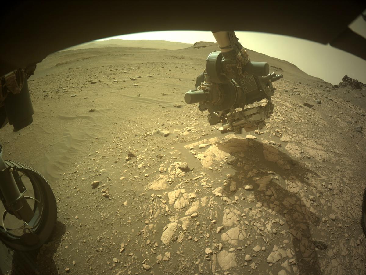 This image was taken by FRONT_HAZCAM_LEFT_A onboard NASA's Mars rover Perseverance on Sol 503