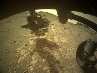 View image taken on Mars, Mars Perseverance Sol 503: Front Right Hazard Avoidance Camera (Hazcam)