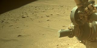 View image taken on Mars, Mars Perseverance Sol 504: Front Right Hazard Avoidance Camera (Hazcam)