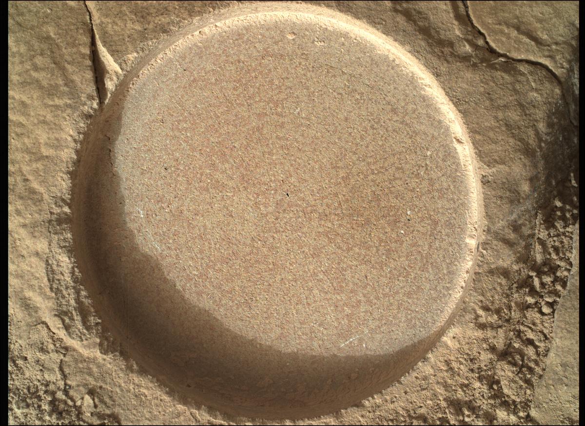 This image was taken by SHERLOC_WATSON onboard NASA's Mars rover Perseverance on Sol 504