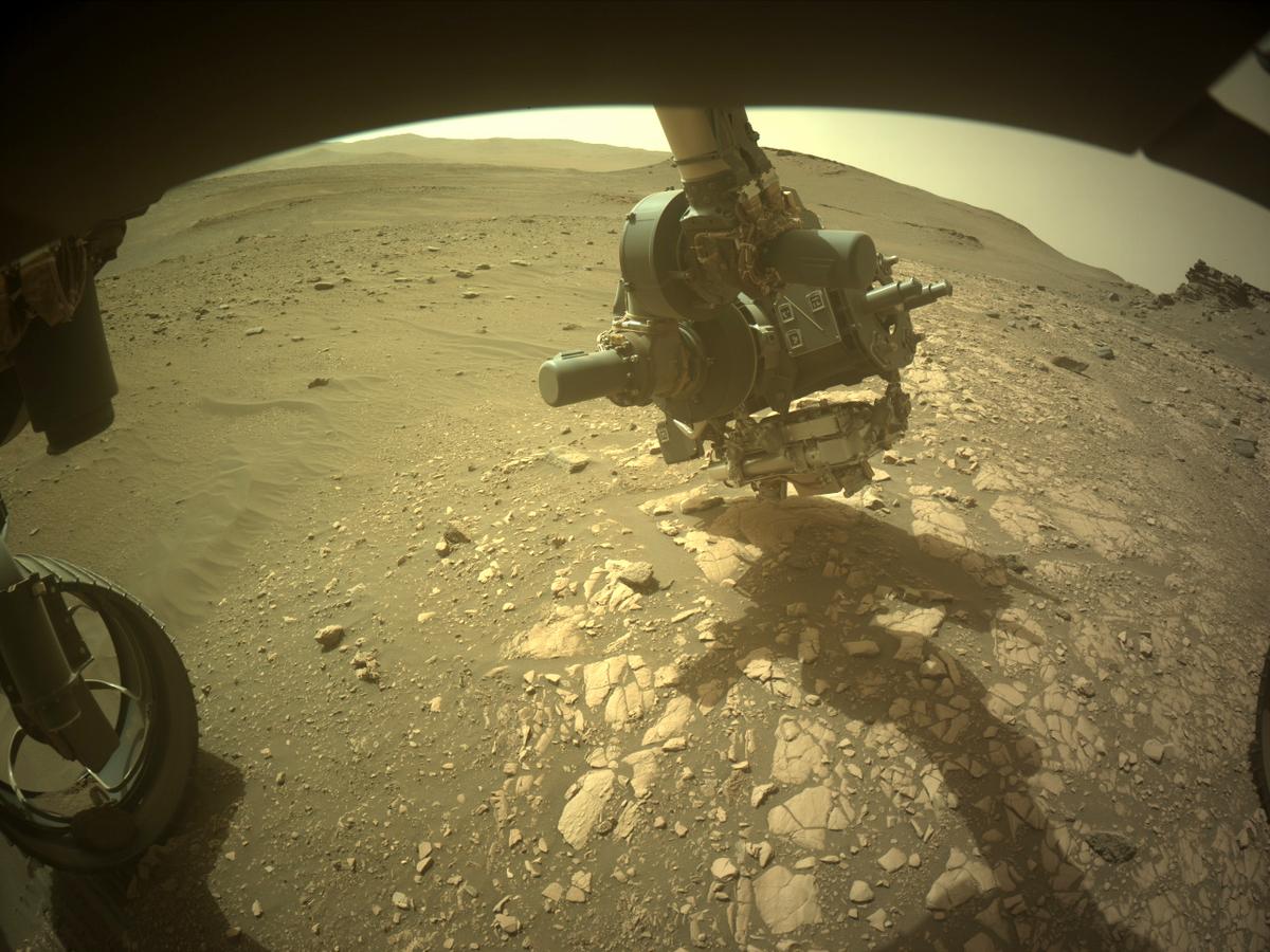 This image was taken by FRONT_HAZCAM_LEFT_A onboard NASA's Mars rover Perseverance on Sol 505