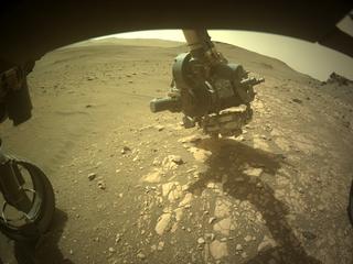 View image taken on Mars, Mars Perseverance Sol 505: Front Left Hazard Avoidance Camera (Hazcam)