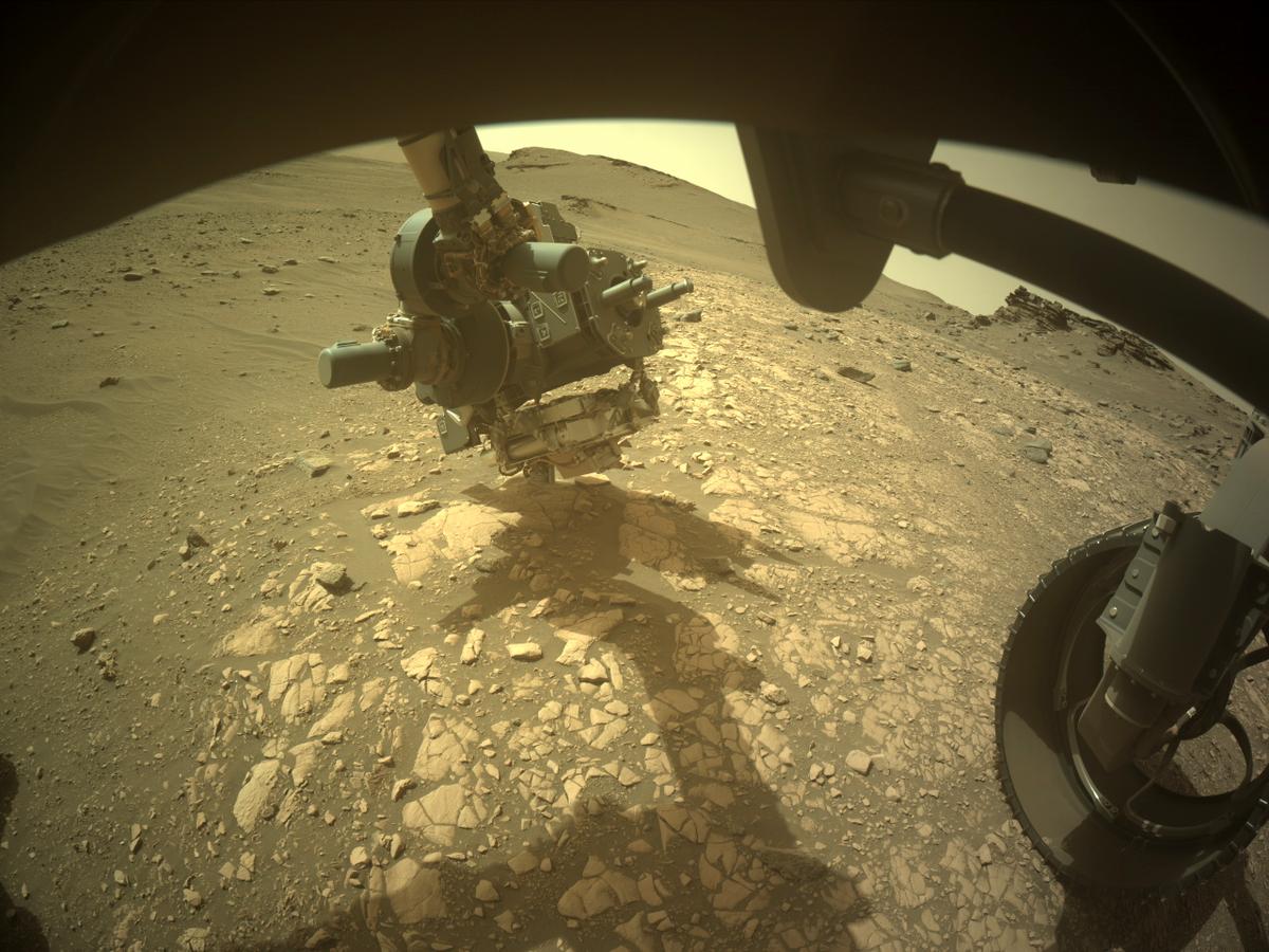 This image was taken by FRONT_HAZCAM_RIGHT_A onboard NASA's Mars rover Perseverance on Sol 505