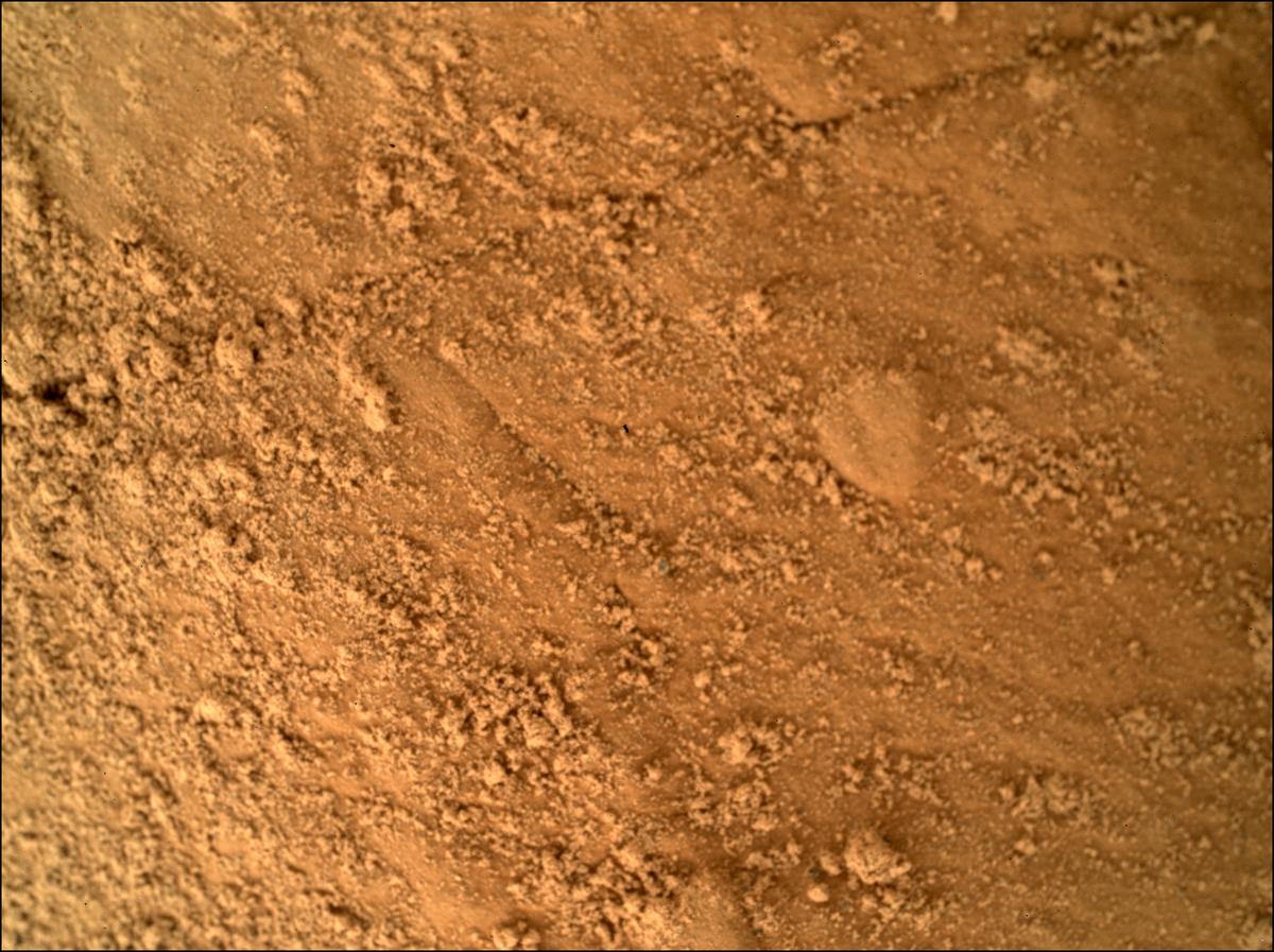 This image was taken by SHERLOC_WATSON onboard NASA's Mars rover Perseverance on Sol 505